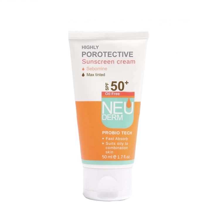 ضد آفتاب رنگی نئودرم فاقد چربی SPF 50 حجم ۵۰ml